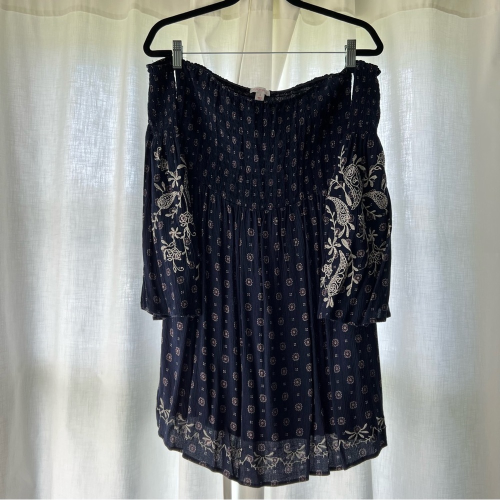 Strapless Bell Sleeve Dress